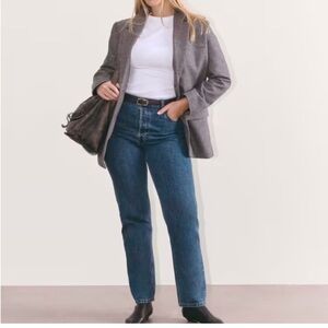 Everlane jeans curvy 90’s cheeky straight organic cotton button fly ankle 31